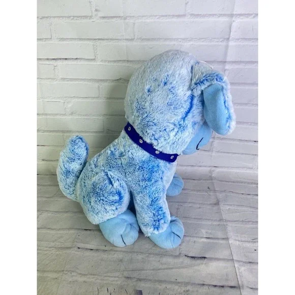 Toy Factory Plush Paradise Blue Puppy Dog Glitter Eyes Stuffed